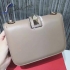 Valentino lock medium leather shoulder bag beige